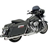 BASSANI XHAUST 1801-0185 FLH-517L Megaphone Slip-On Mufflers - Chr/Pol - Tapered - Performance Baffle