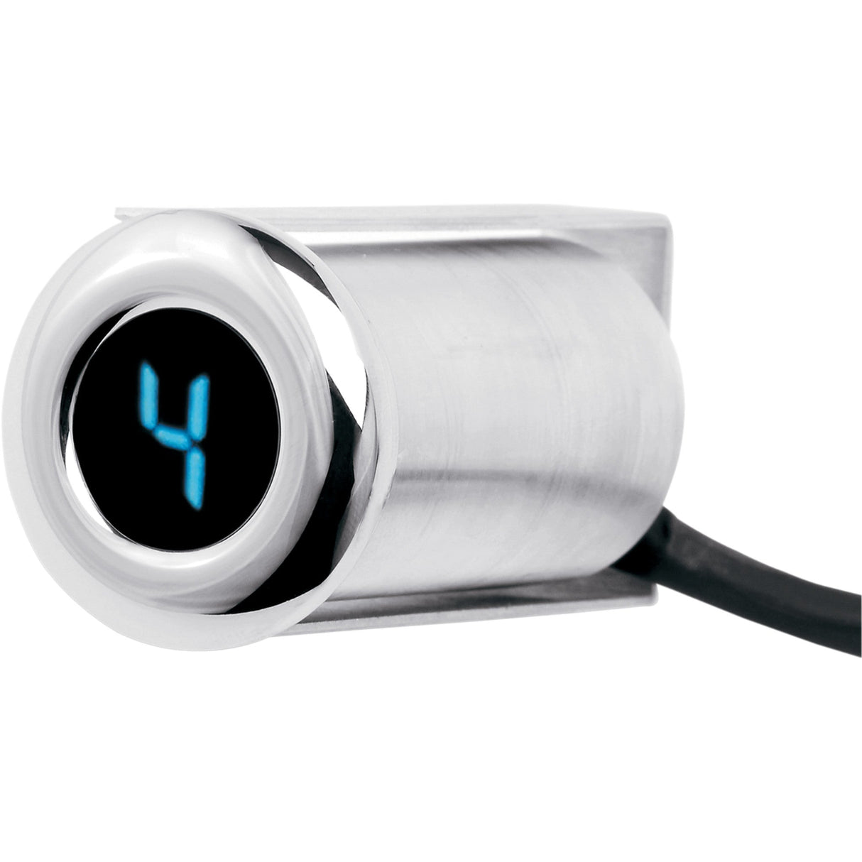 DAKOTA DIGITAL 2212-0175 PGR-1000-F Auto Programming Gear Indicator - Fairing Flush Mount - Chrome - Blue Display