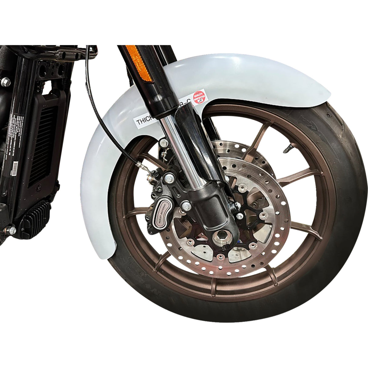 Paul Yaffe Bagger Nation Super-Lite Thicky Front Fender 19" Wheel With Black Inverted - THICKY-19-LR-18L-SL For Harley Softail Low Rider 2018-2023