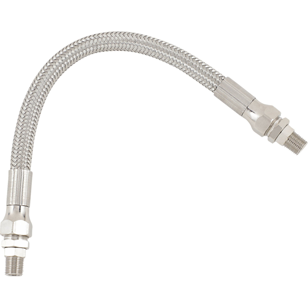DRAG SPECIALTIES 0711-0044 Universal Stainless Steel Braided Oil Line Universal Oil Line - Stainless Steel - 9"