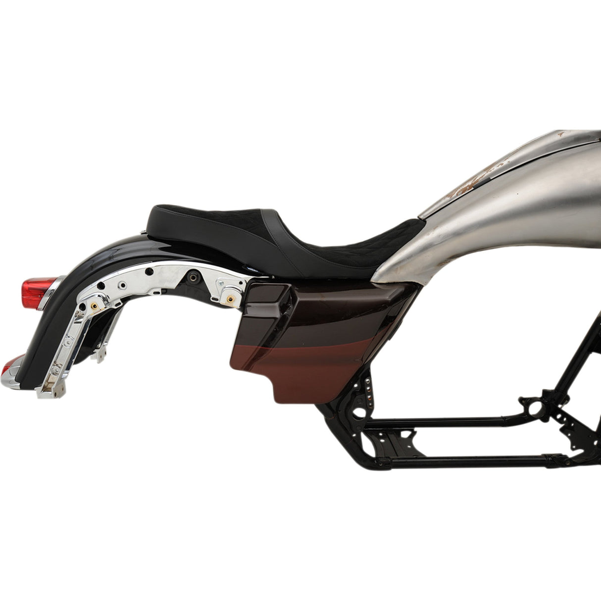 DRAG SPECIALTIES 0801-1076 Low Profile Touring Seat Low Touring Seat - Diamond - Razorback Tanks - FL '10-'23