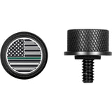 FIGURATI DESIGNS 0820-0209 FD72-SEAT KN-BK Seat Mounting Knob black - green line american flag