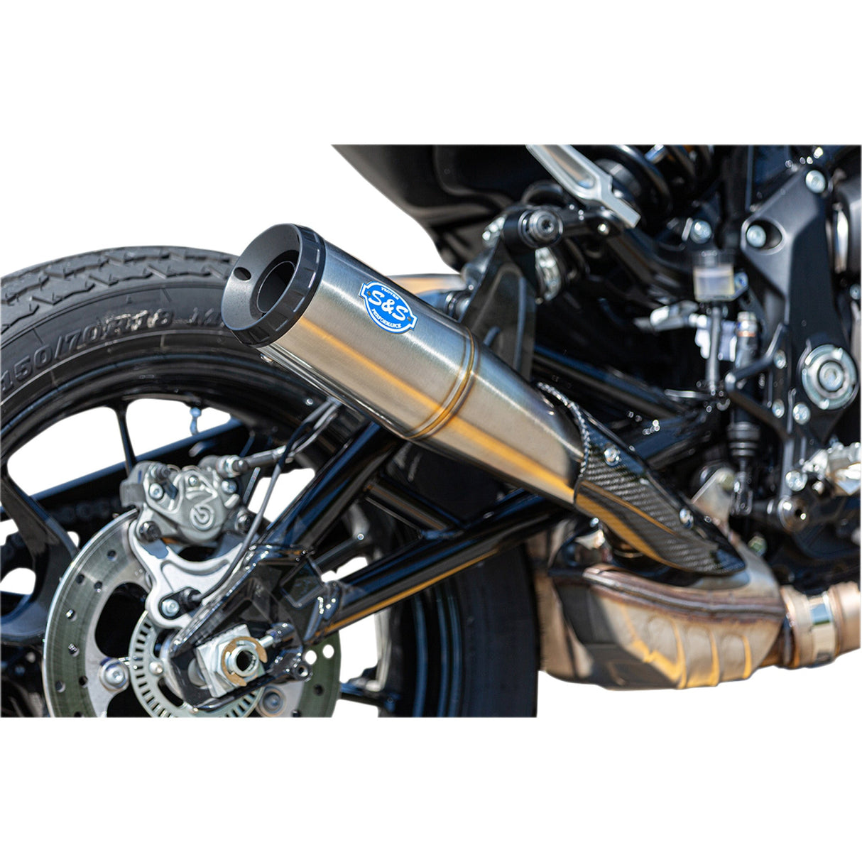 S&S CYCLE 1811-3798 550-0854 Grand National Slip-On Muffler Stainless Steel Grand National Muffler for FTR 1200