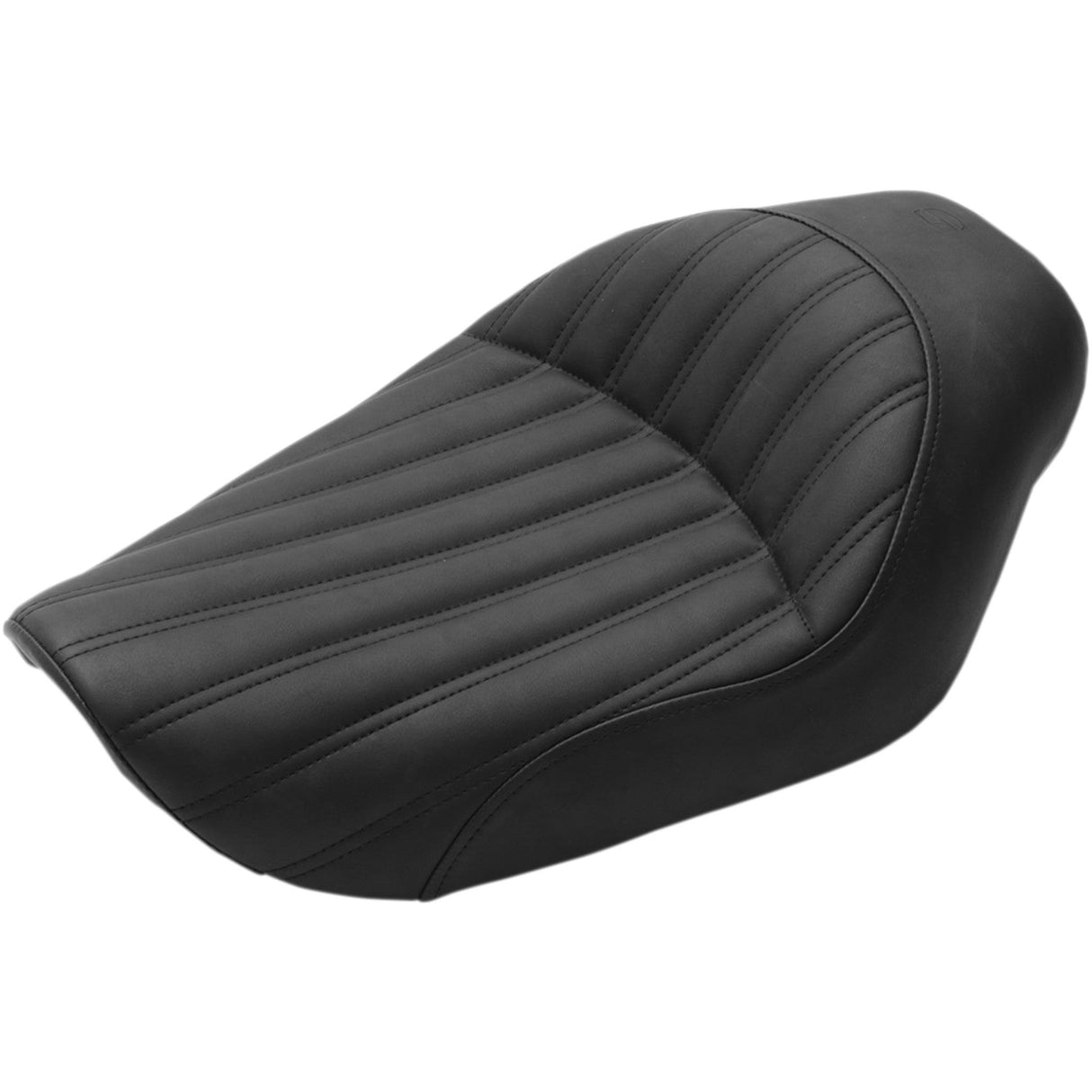 Saddlemen Knuckle Solo Seat Ribbed Black - 896-04-0023 For Harley Dyna 1996-2003
