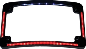Radius License Plate Frame with Auxiliary Red LEDs and Tag Illumination