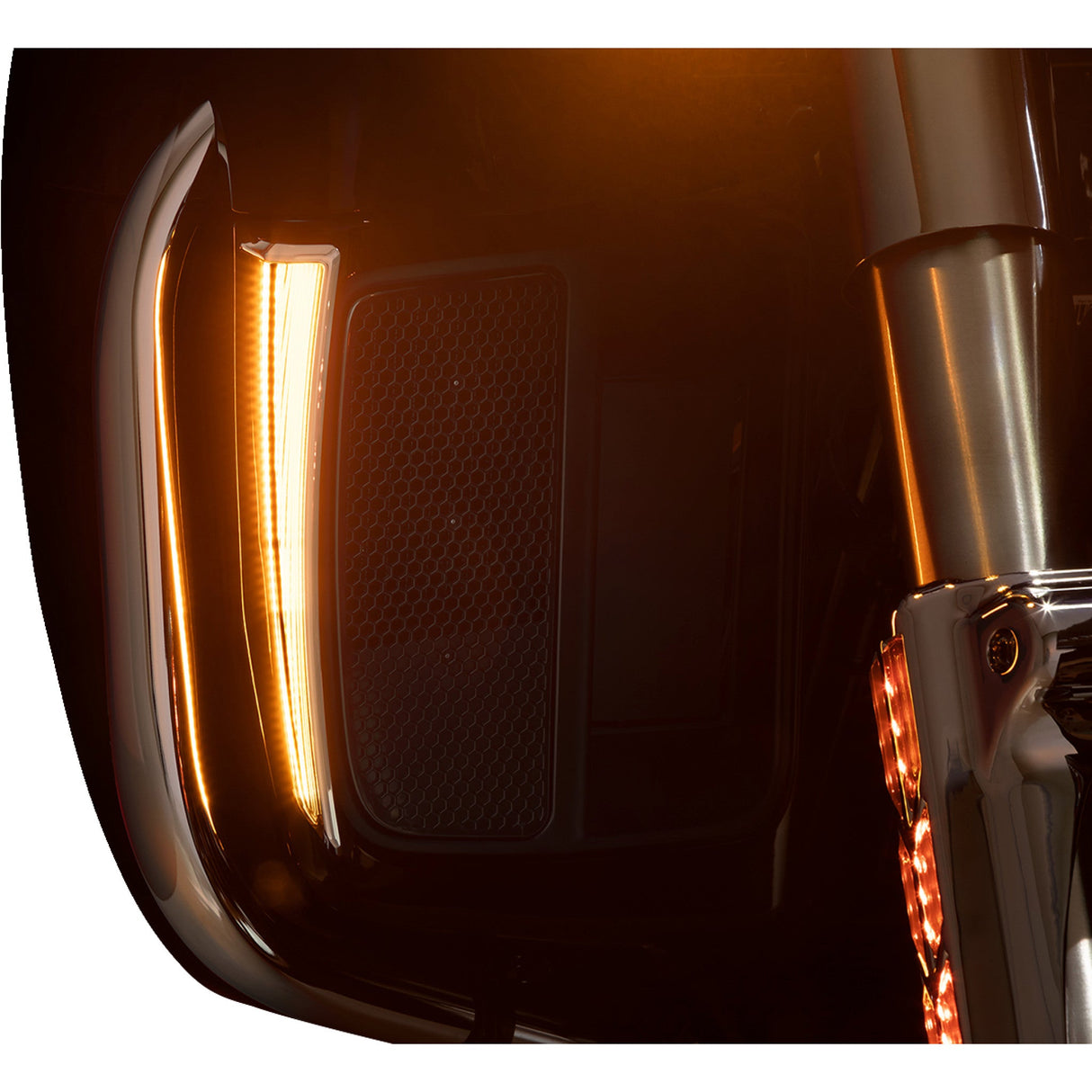 CIRO 2040-2975 45800 Fang® Lower Fairing Lights - Chrome