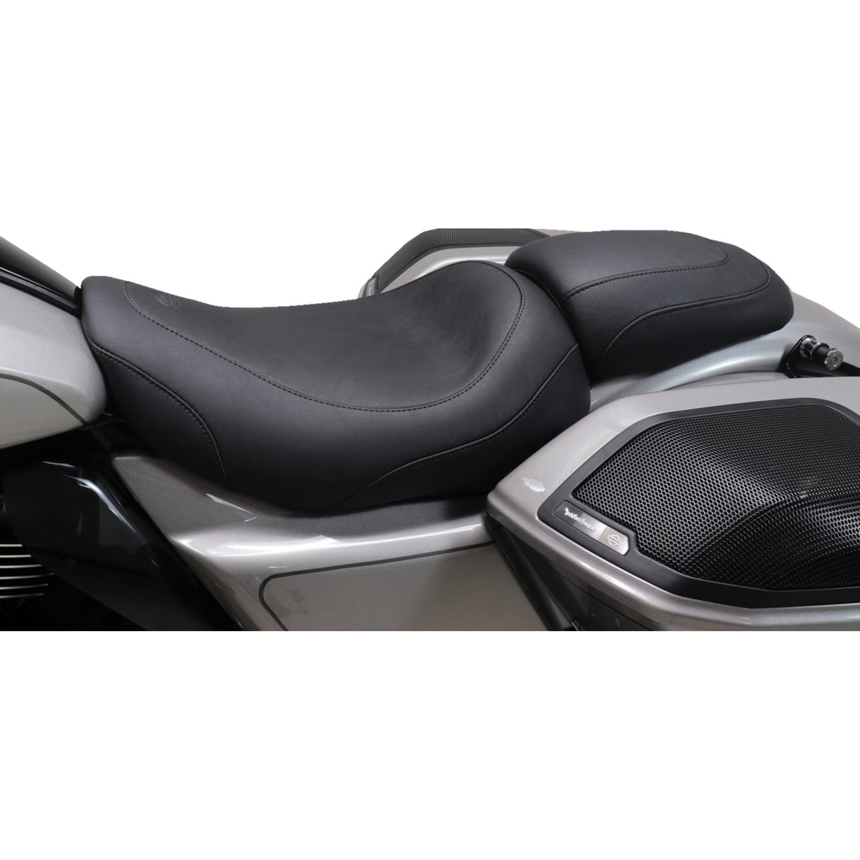 Mustang Padded Passenger Seat Cowl Black Smooth - 88612 For Harley Touring 2023-2026