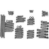 Drag Specialties Complete Motor Bolt Kit Knurled Socket-Head Black Chrome For Harley Touring 2007-2016