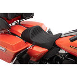 DRAG SPECIALTIES SEATS 0801-1252 EZ-ON Mount Forward Low Solo Seat Forward Low Solo Seat - Diamond - Black Stitching - FL '08-'23
