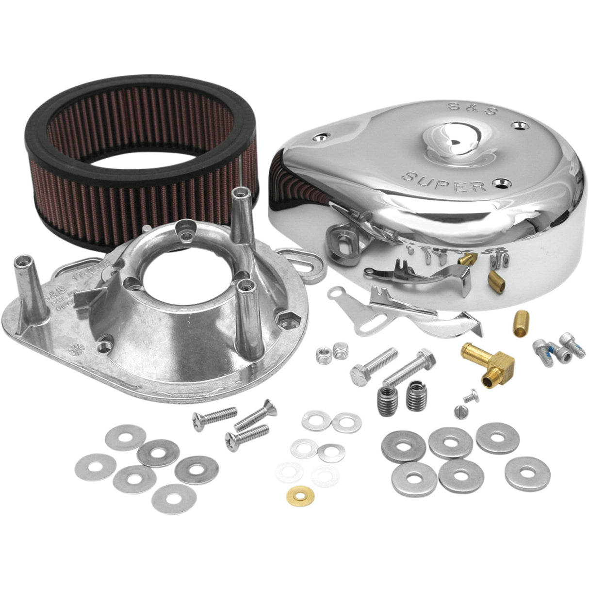 S&S CYCLE DS-289129 17-0399 Teardrop Air Cleaner Kit - Chrome
