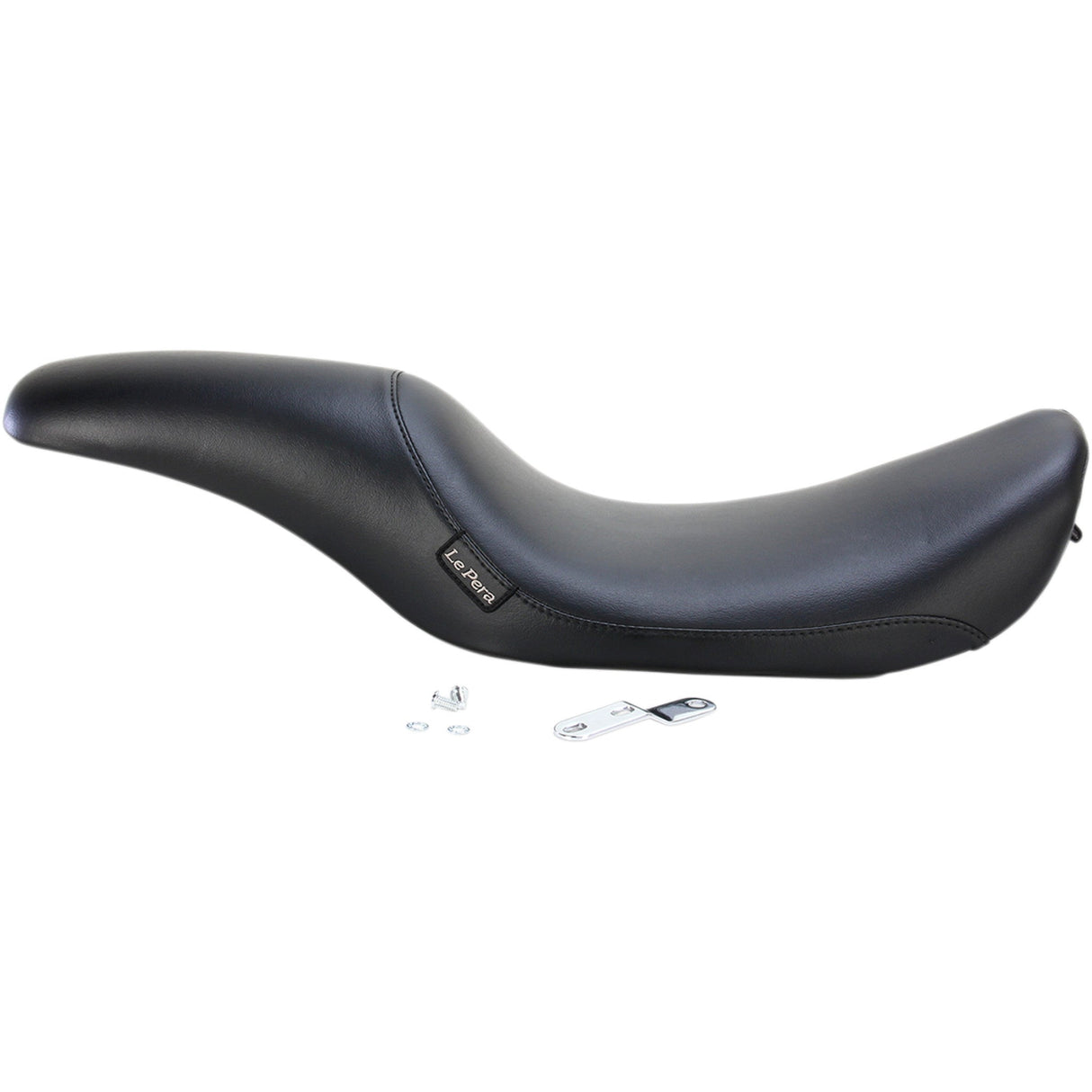 LePera Silhouette Full-Length Seat Smooth Black - LH-867PY For Harley Touring 2002-2007