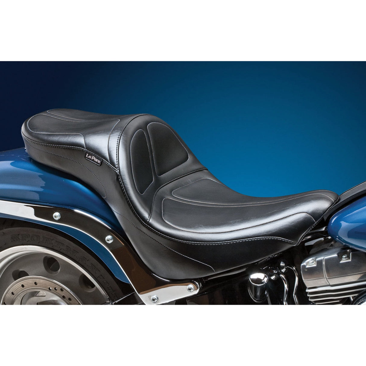 LePera Maverick Daddy Long Legs Seat Black Stitched FL FX - LK-910DL For Harley Softail 2006-2017