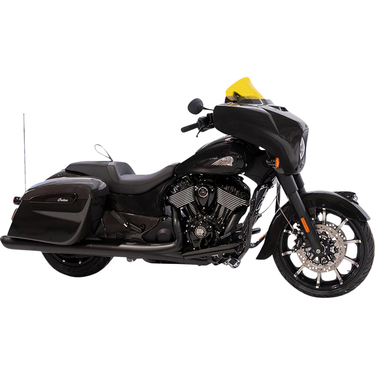 Klock Werks Kolor Flare® Windshield 10" Yellow - KWW-04-0638 For Indian 2014-2026