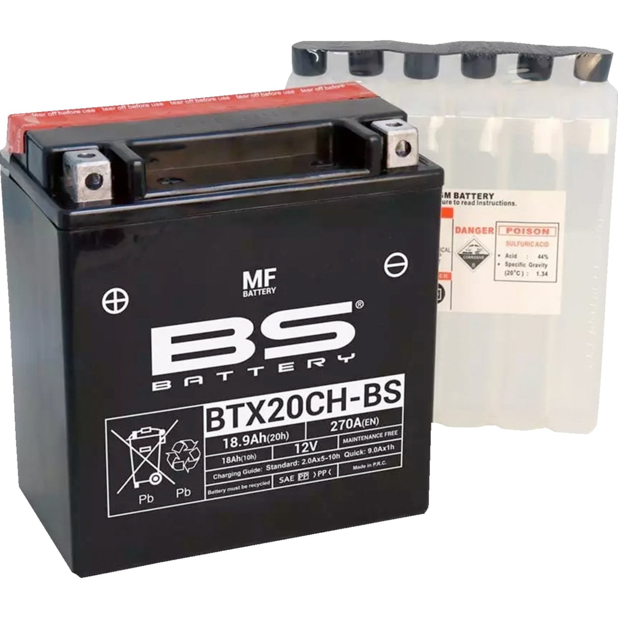 Bs Battery BTX Battery - 300616 For Moto Guzzi Motorcycles 2004-2019 | Triumph Rocket 3 2020-2023