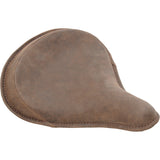 DRAG SPECIALTIES SEATS 0806-0050 Large Spring Solo Seat Seat - Spring Solo - Large - Distressed Brown Leather/Perimeter Stitch