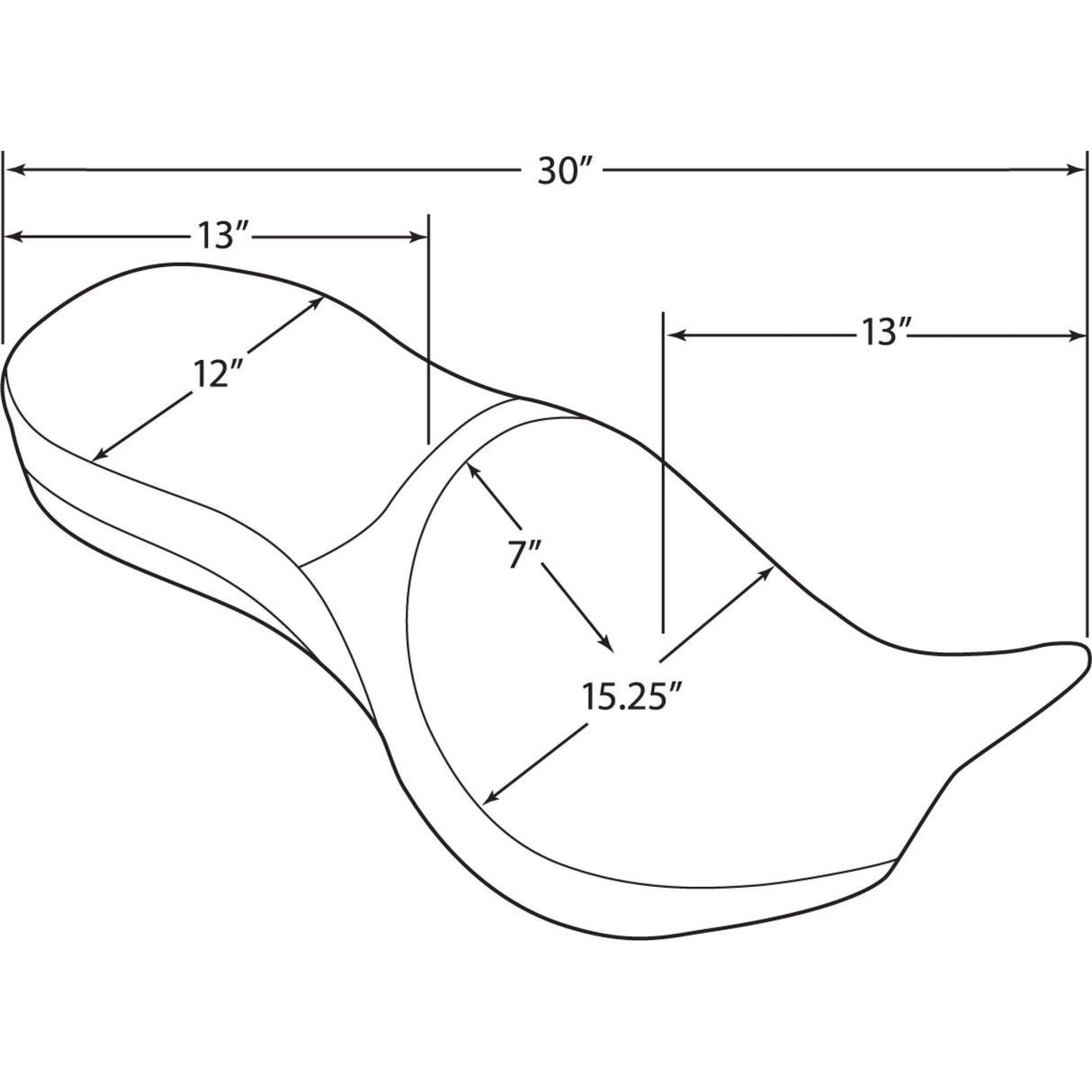 DRAG SPECIALTIES Ez Glide II™ Backrest Compatible Low-Profile Leather Touring Seat Driver's - Vegas