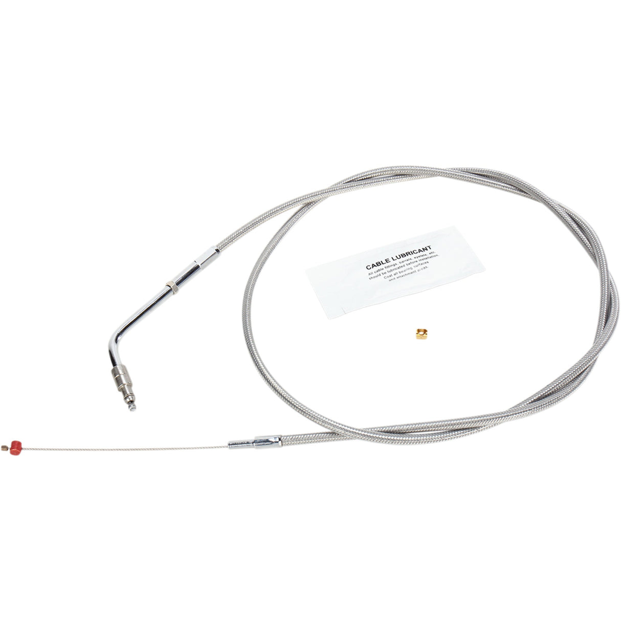 Barnett Stainless Steel Throttle Idle Cable +8" - 102-30-30035-8 For Harley Touring 2002-2007