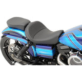 DRAG SPECIALTIES 0803-0555 Solo Seat with EZ Glide II™ Backrest Option Solo Seat - Mild Stitched - Driver's Backrest - FXD/FLD '06-'17