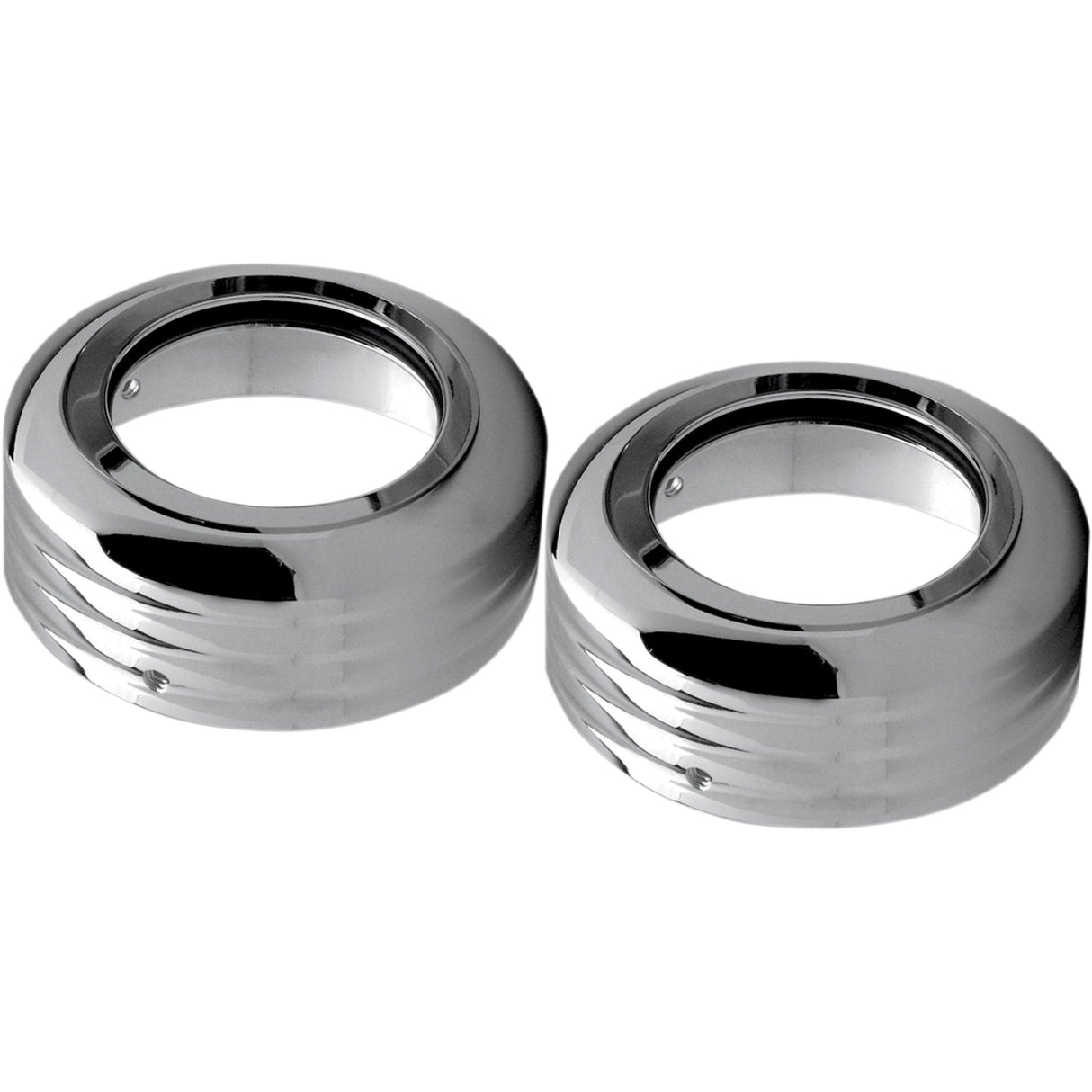 PRO-ONE Perf.mfg. Custom Billet Fork Boots — Ball-Milled 41 Mm Ball-Milled - 103460 For Harley Wide / Softail / Dyna 1980-2010