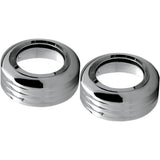 PRO-ONE Perf.mfg. Custom Billet Fork Boots — Ball-Milled 41 Mm Ball-Milled - 103460 For Harley Wide / Softail / Dyna 1980-2010