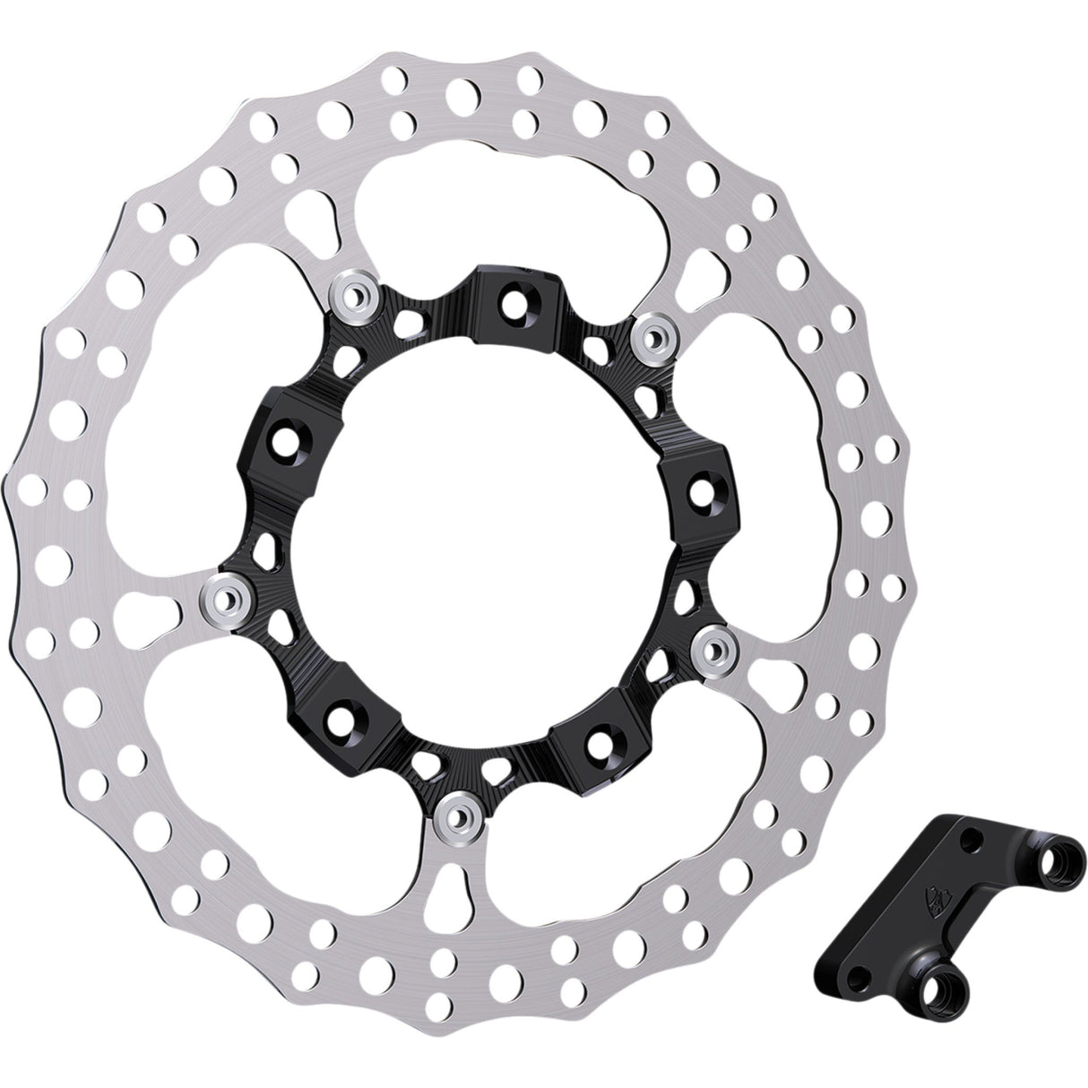 Arlen Ness Big Brake 14" Full Floating Brake Rotor Kit Front Right Black - 300-004 For Harley Touring 2014-2025