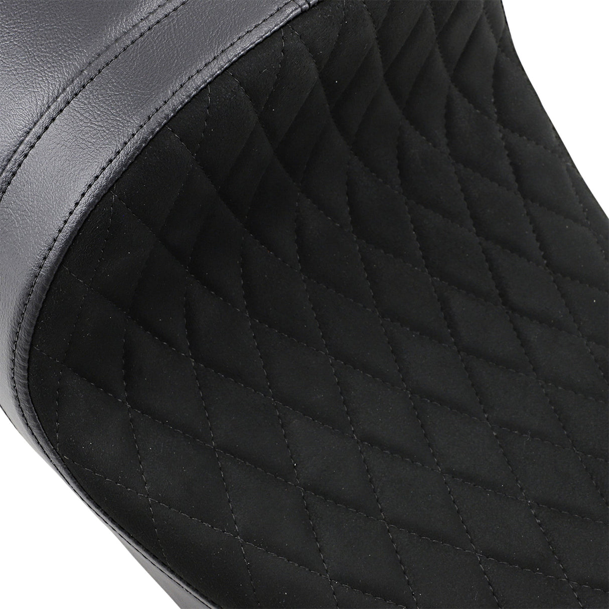 DRAG SPECIALTIES SEATS 0801-1255 EZ-ON Mount Forward Low Solo Seat Forward Low Solo Seat - Diamond - Faux Suede - FL '08-'23