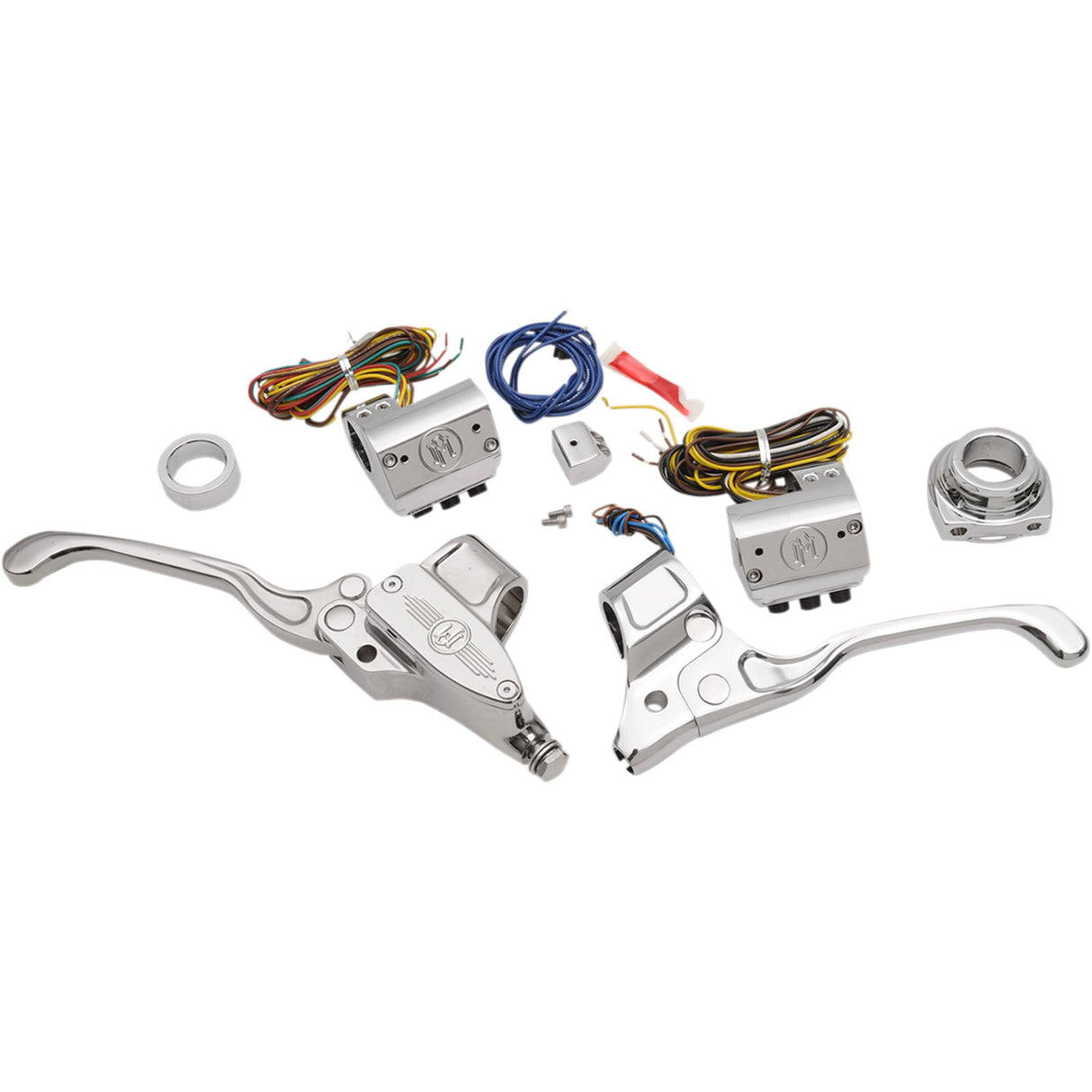 PERFORMANCE MACHINE (PM) 0610-1672 0062-4019-CH Handlebar Control Kit - Handlebar Control Set - Cable - 9/16" Master Cylinder - Chrome