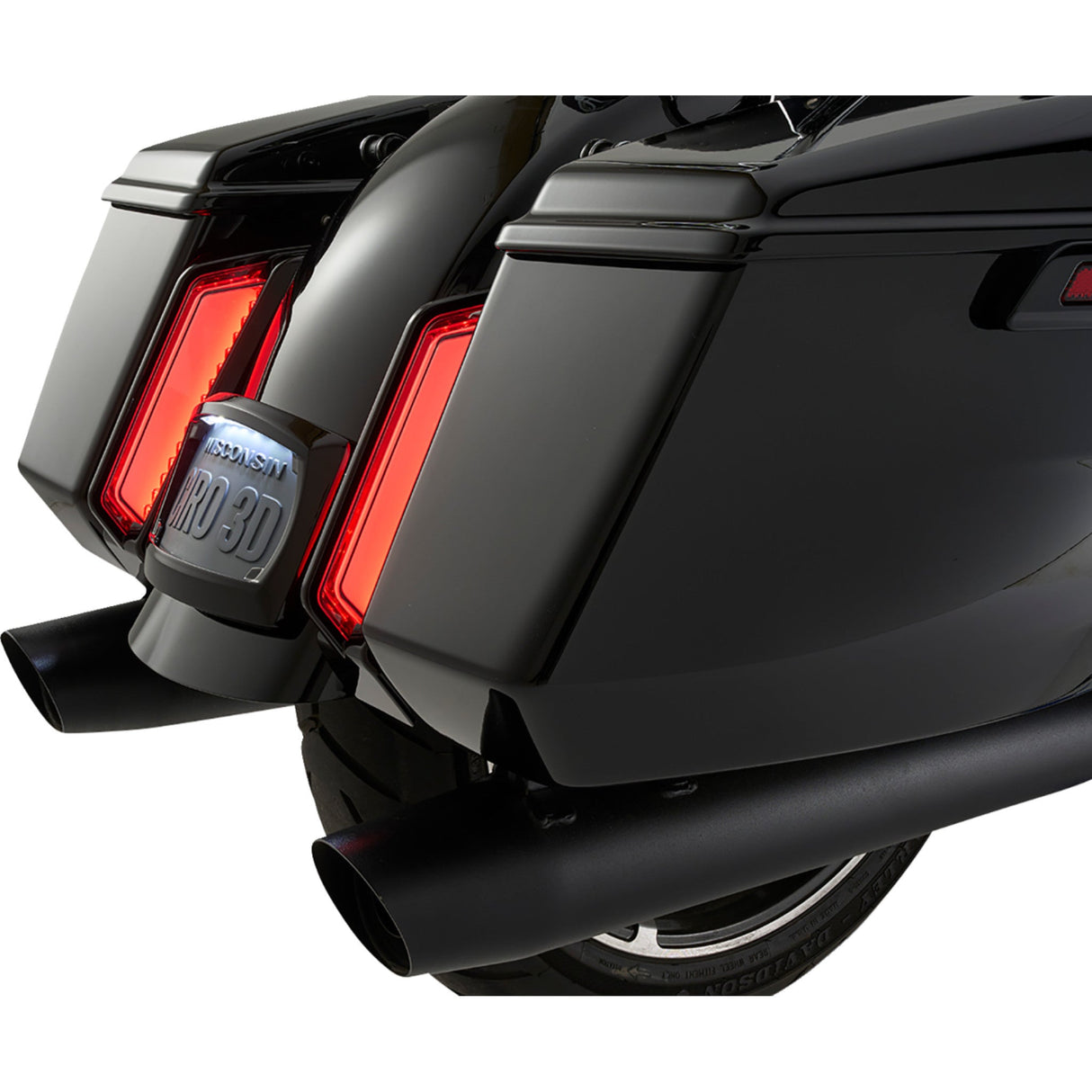 Ciro Filler Panel Tail Lights Smoke Lens Black - 42051 For Harley Touring 2023-2026