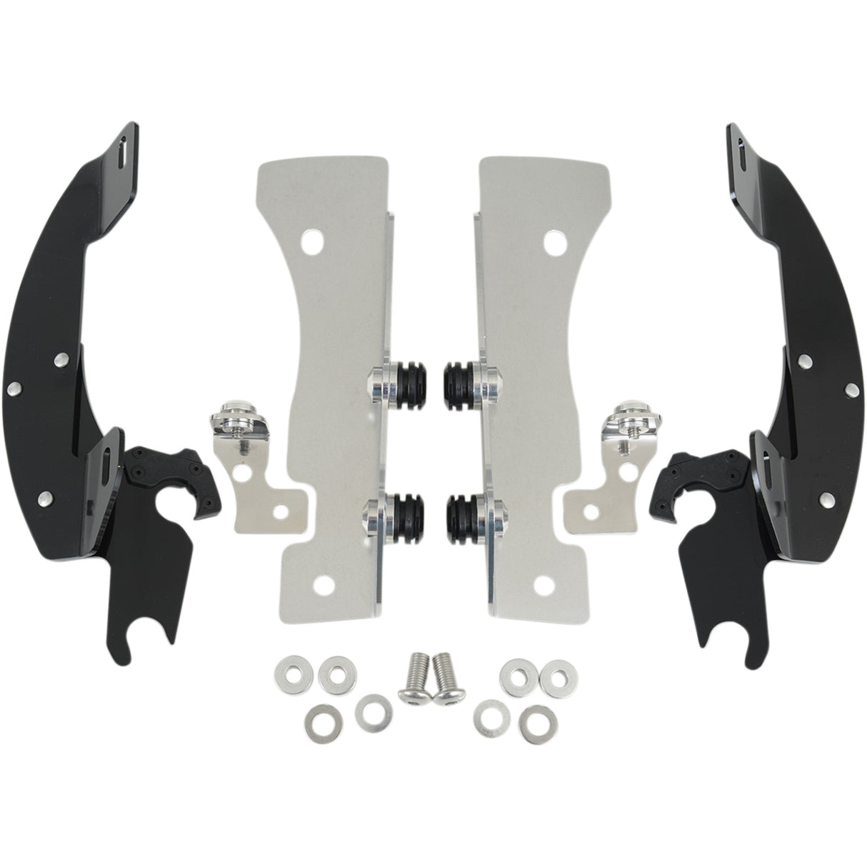 MEMPHIS SHADES 2321-0114 MEM8998 Fats/Slim Windshield Trigger-Lock Complete Mount Kit Batwing Trigger Lock Mounting Kit - XV16/17 - Black