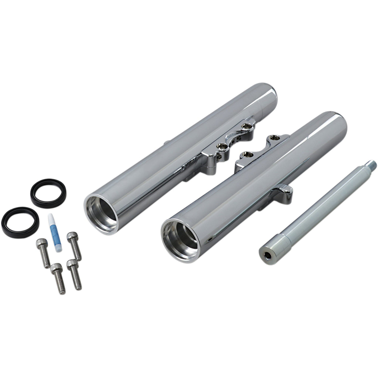 Arlen Ness Dual-Disc Hot Legs Fork Legs Chrome Smooth Dual Disc - 06-500 For Harley Touring 2008-2013