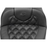 Saddlemen Roadsofa™ Extended Reach Seat Without Backrest Carbon Fiber Lattice Stitch - 823-07-20700 For Harley Touring 2023-2026