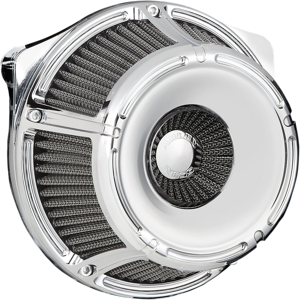 Arlen Ness Inverted Series Air Cleaner Kit — Slot Track Chrome - 18-922 For Harley Motorcycles 1999-2017