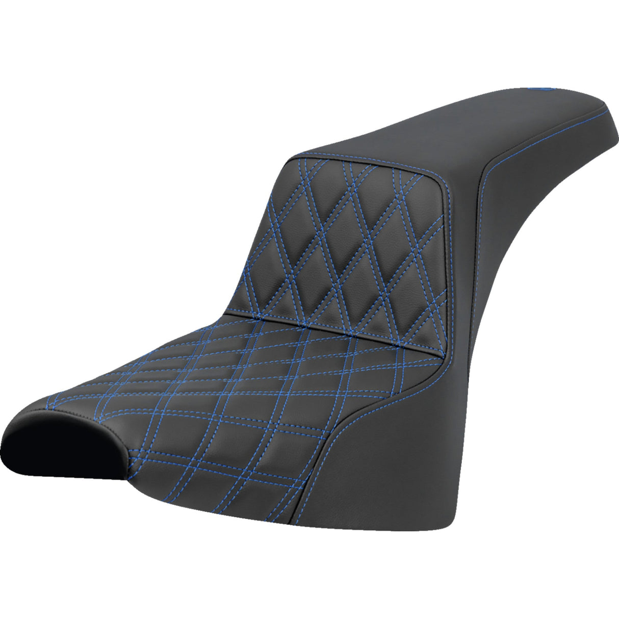 Saddlemen Lattice Stitch Step-Up Seat Front Blue Stitch - 818-30-17201 For Harley Softail 2018-2023
