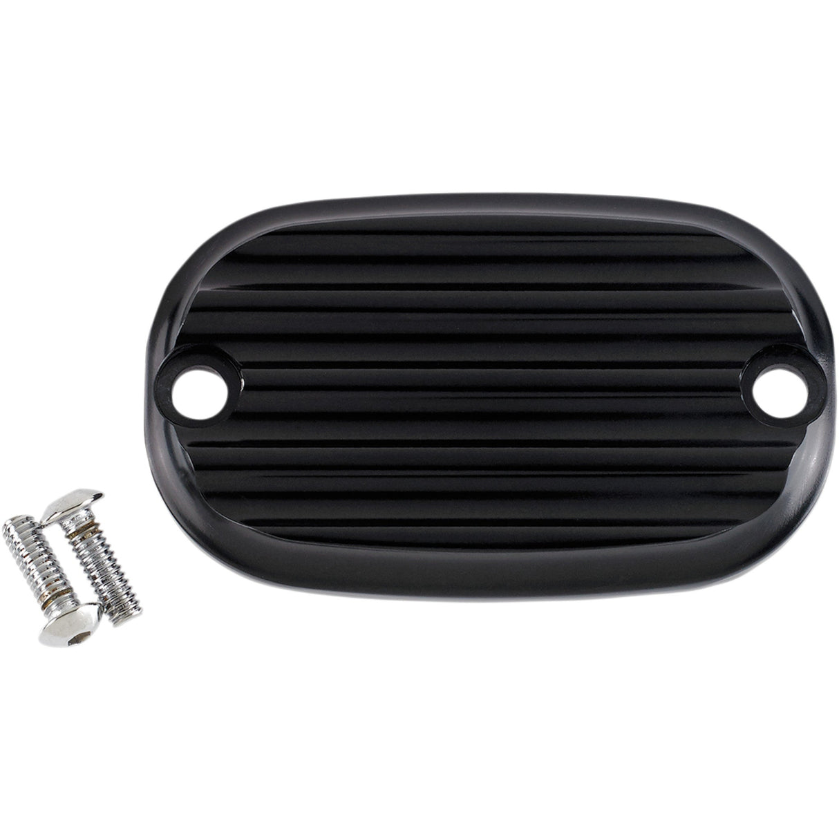Joker Machine Master Cylinder Cover Finned Black - 08-01-1 For Harley Motorcycles 1999-2017