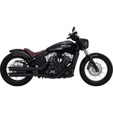 Vance & Hines Twin Slash 3" Slip-On Mufflers Black - 48323 For Indian Scout 2015-2022