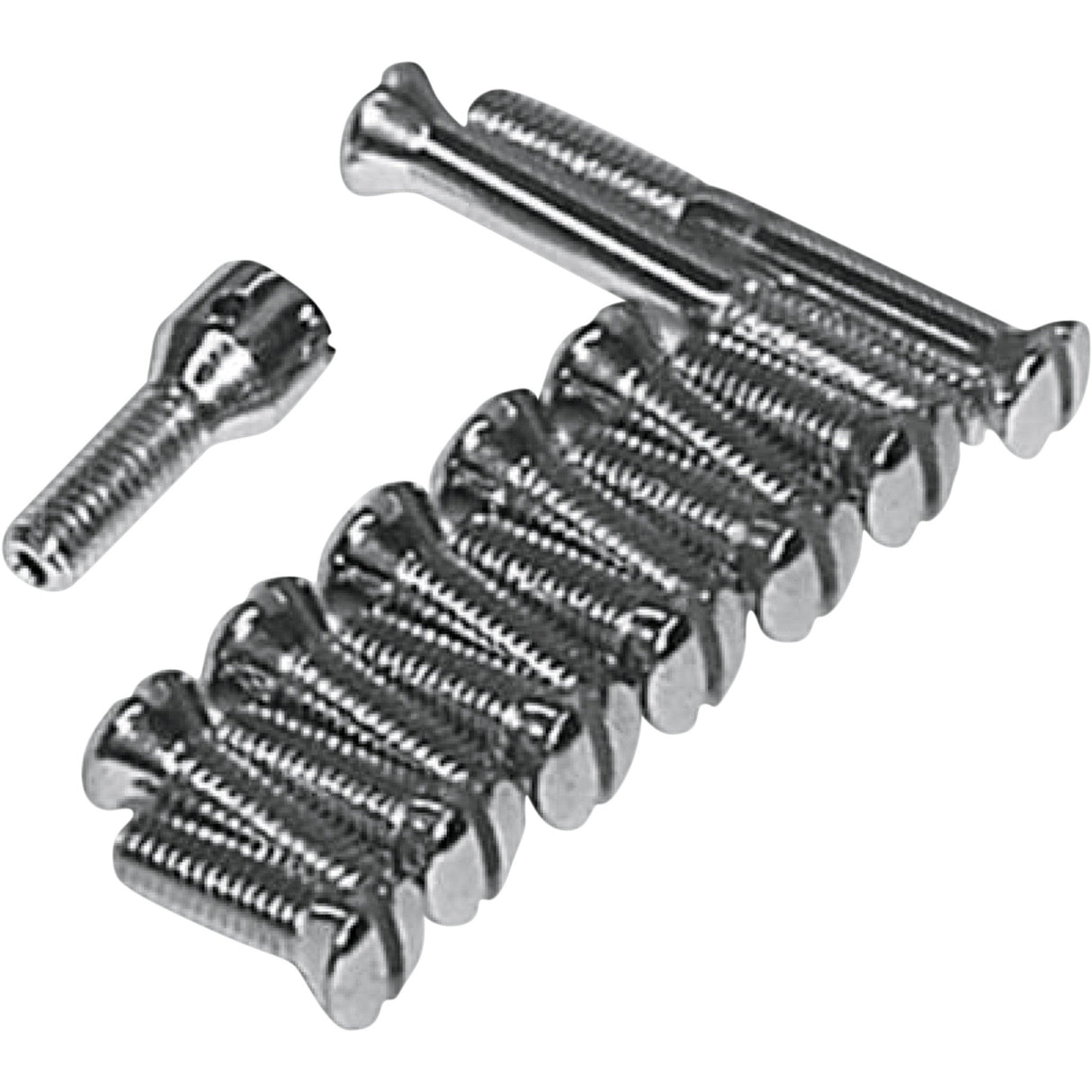 Colony Transmission Top Cover Screw Kit Flat Countersunk Slotted Chrome - 8147-13 For Harley Touring 1956-1964
