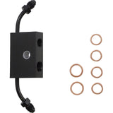 LA Choppers Standard Midnight Braided Handlebar Cable Brake Line Kit — Ape Hanger 15"-17" Ape Hangers - LA-8157KT-16M For Harley Softail 2018-2024