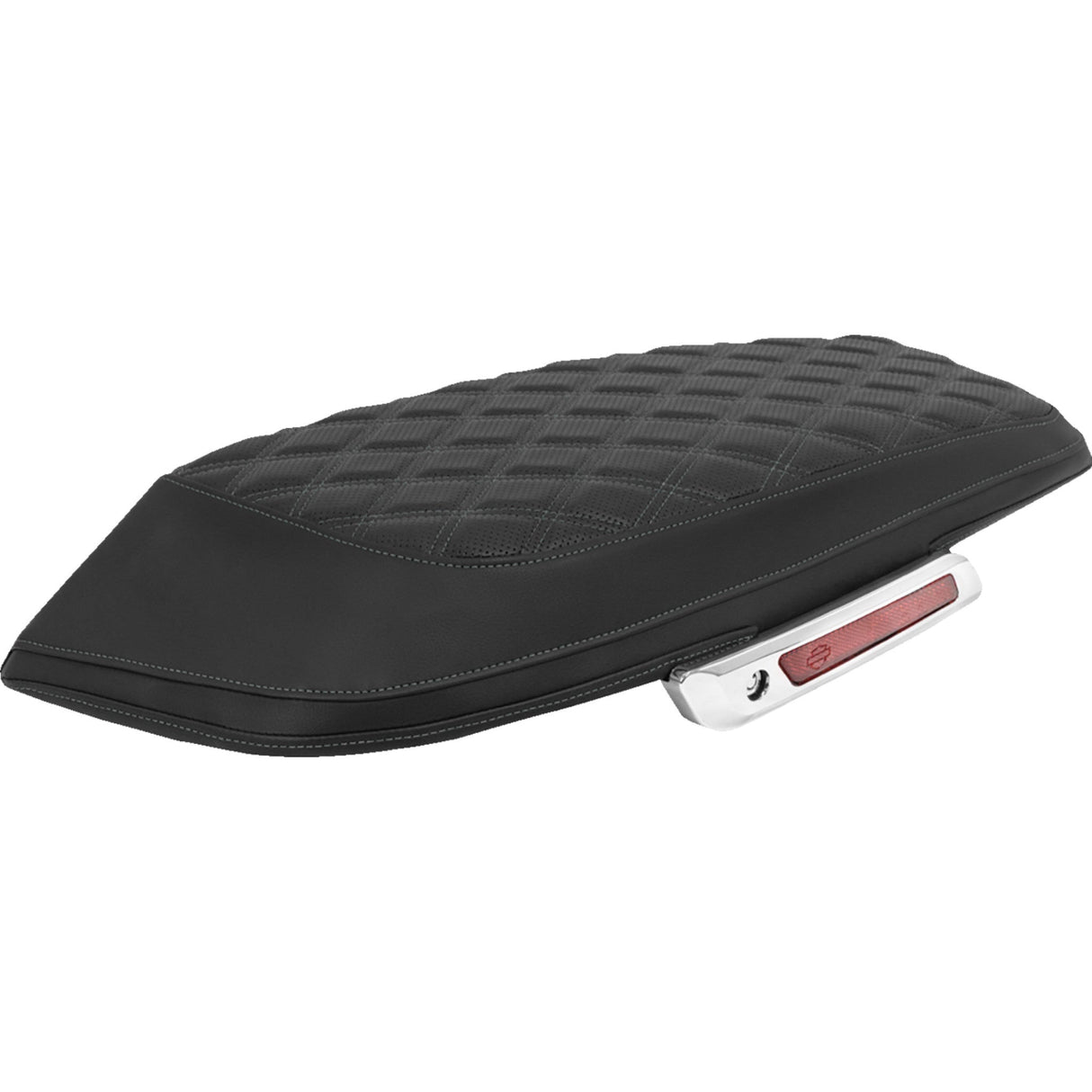 SADDLEMEN 3501-2313 L870-23-18402 Lattice Stitched Saddlebag Lid Covers Saddlebag Lid Covers - Lattice - Gray Stitch - FLH/FLT '23-'25