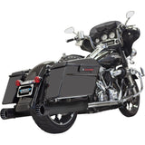BASSANI XHAUST 1801-0769 1F7DNT5B DNT Straight Can Slip-On Mufflers - DNT Straight Can Mufflers for '95-'16 FL - Black