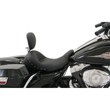 Mustang Lowdown™ Solo Seat — Includes Backrest Driver Backrest Chrome Studded - 79912 For Harley Touring 1997-2025