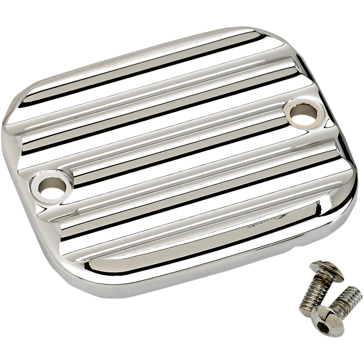 Joker Machine Front Brake Master Cylinder Cover Finned Chrome - 951019-3 For Harley Motorcycles 1996-2009