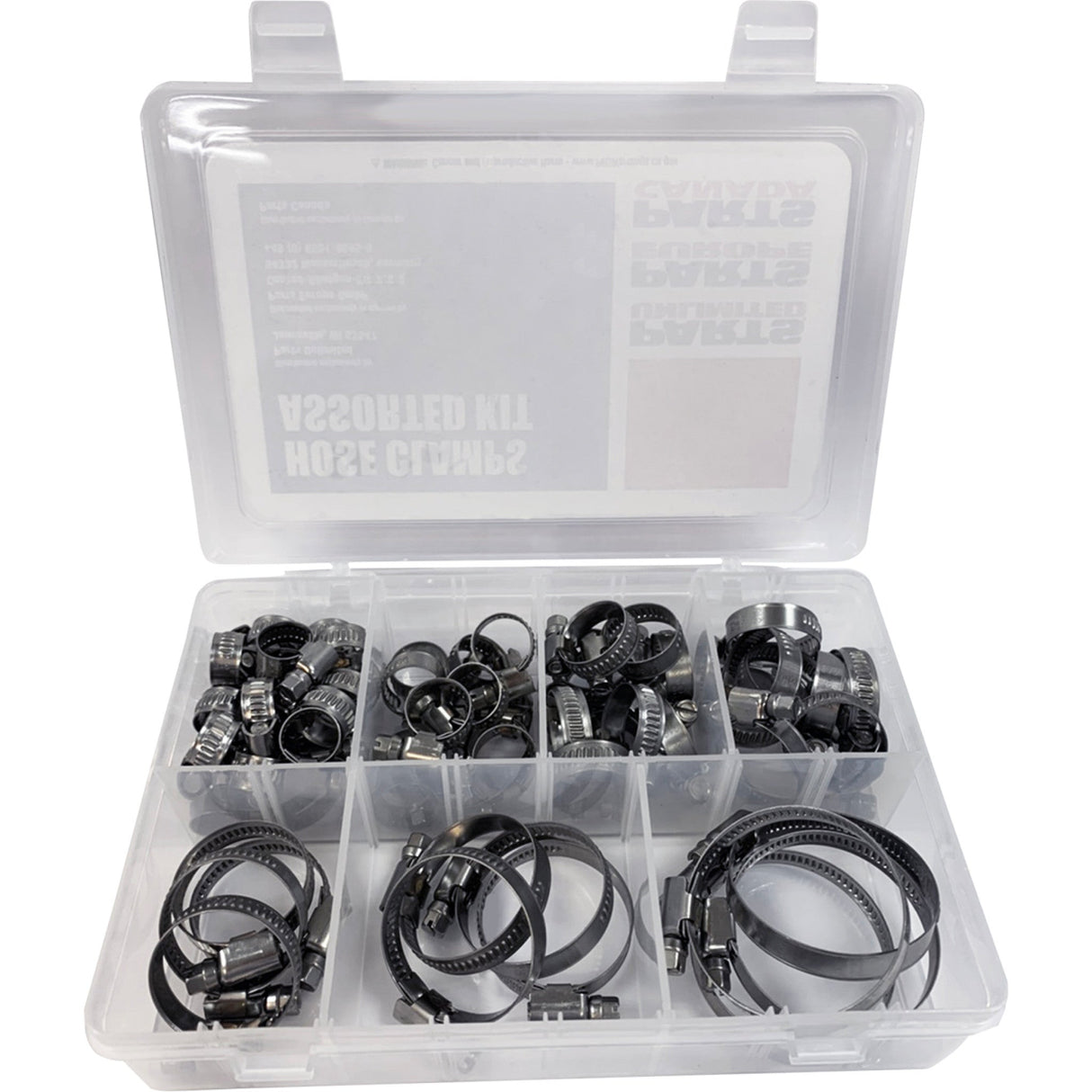 PARTS UNLIMITED 2402-0279 Hose Clamp Kit Assortment Kit - Hose Clamp - 60-Pieces