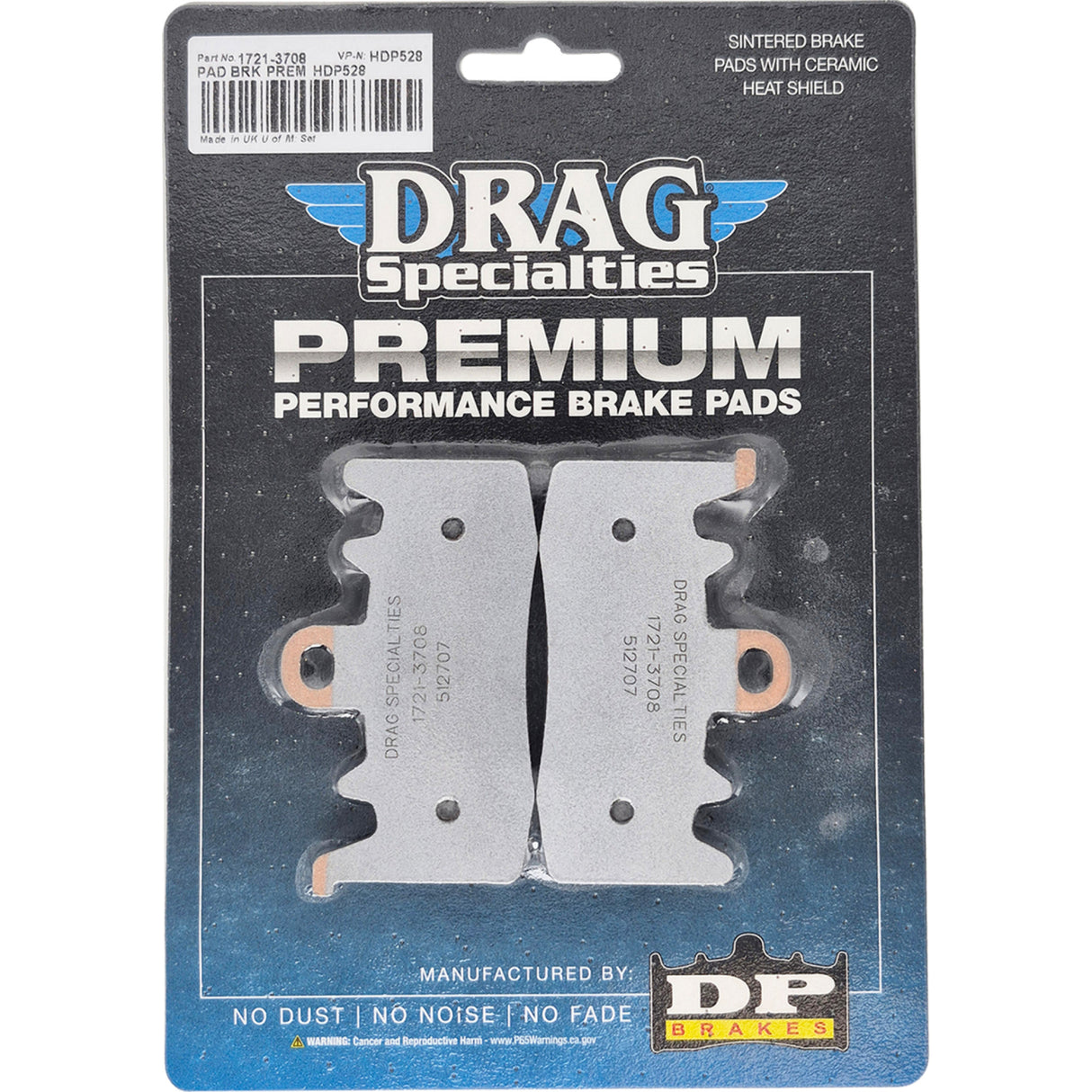 Drag Specialties Premium Sintered Metal Harley Buell Brake Pads For Indian 101 Scout 2025