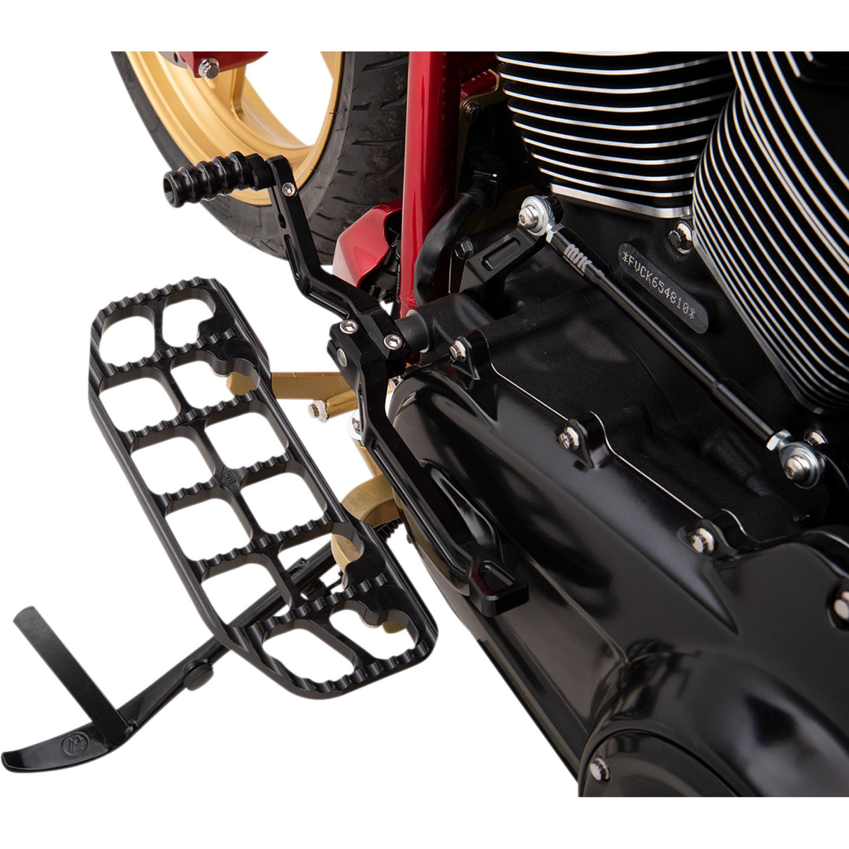 Joker Machine Serrated Floorboards Black - 08-640-1B For Harley Motorcycles 1980-2026
