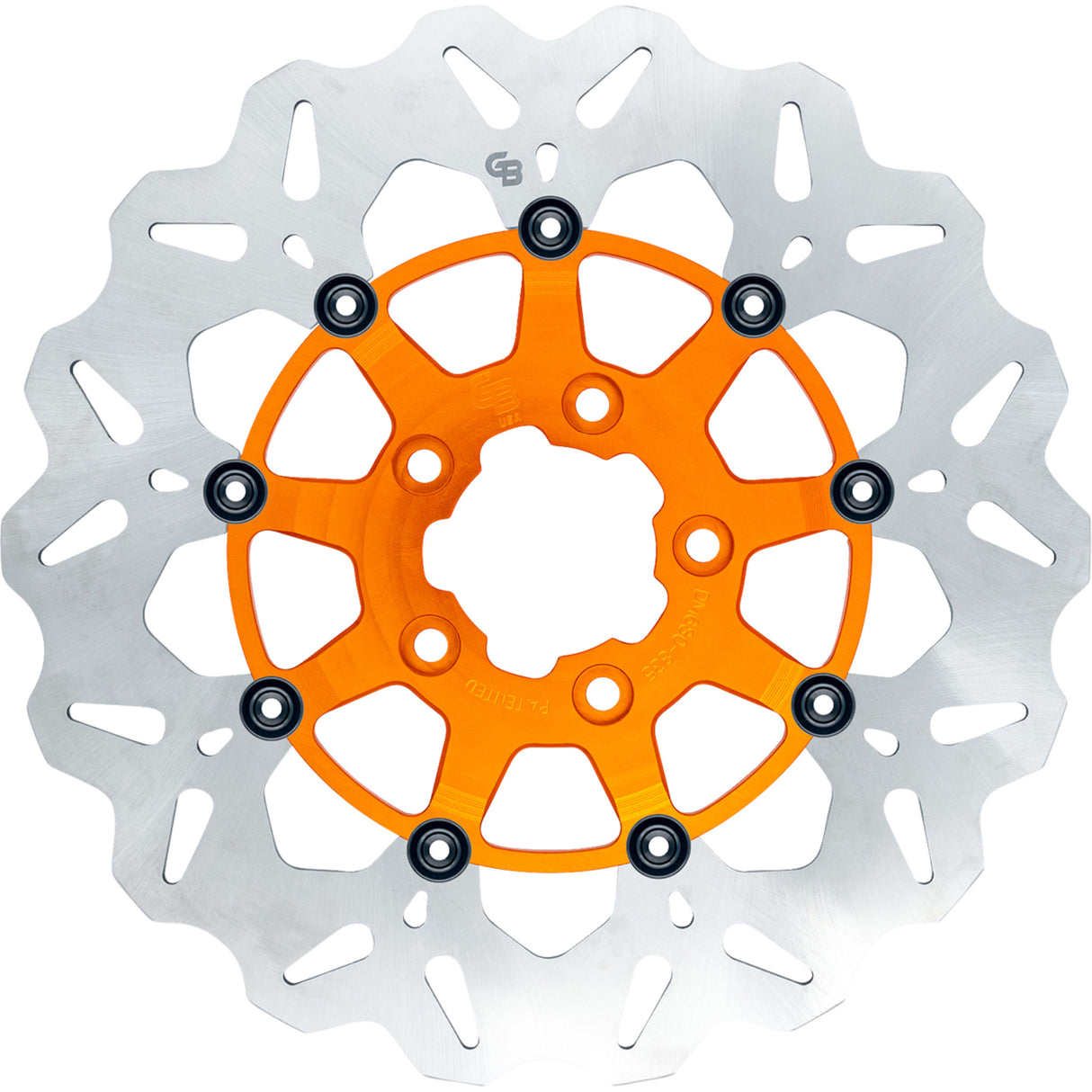 Gbrakes Wave® Brake Rotors Rear Orange - GBDU022 For Harley Motorcycles 2009-2026