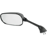 EMGO 0640-0186 20-80554 Carbon Fiber Mirror Mirror - Side View - Black/Carbon Fiber - Rectangle - Left - Yamaha