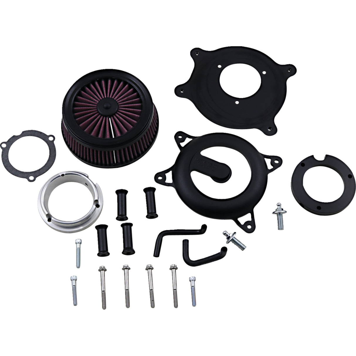 Vance & Hines VO2 Rogue Air Intake Kit Wrinkle Black - 40381 For Harley Motorcycles 2017-2025