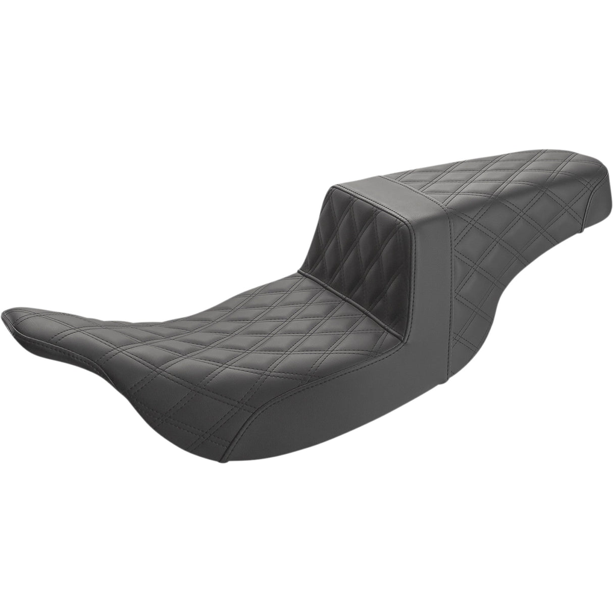Saddlemen Step-Up Seat — Full Lattice Stitch Black - 897-07-175 For Harley Touring 1997-2007