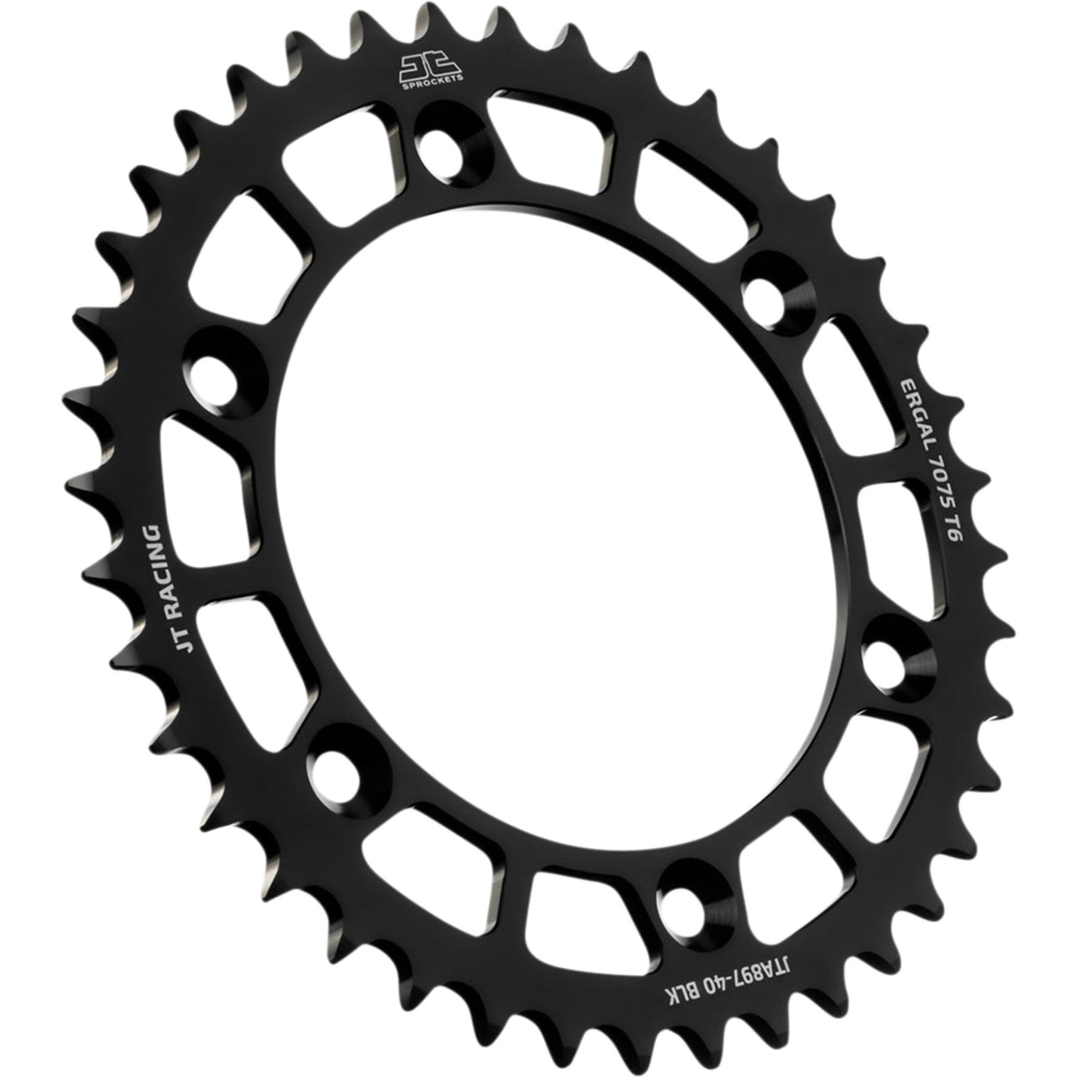 JT Sprockets RaceLite Aluminum Rear Sprocket Black 40-Tooth - JTA897.40BLK For Husaberg Dirt Bikes 1996-2001 | Husqvarna TE 250 2014