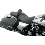 Drag Specialties Backrest Compatible Solo Seat — Mild Stitched Solo Seat Mild Stitched Driver Backrest FLH - 0801-0493 For Harley Touring 1997-2007
